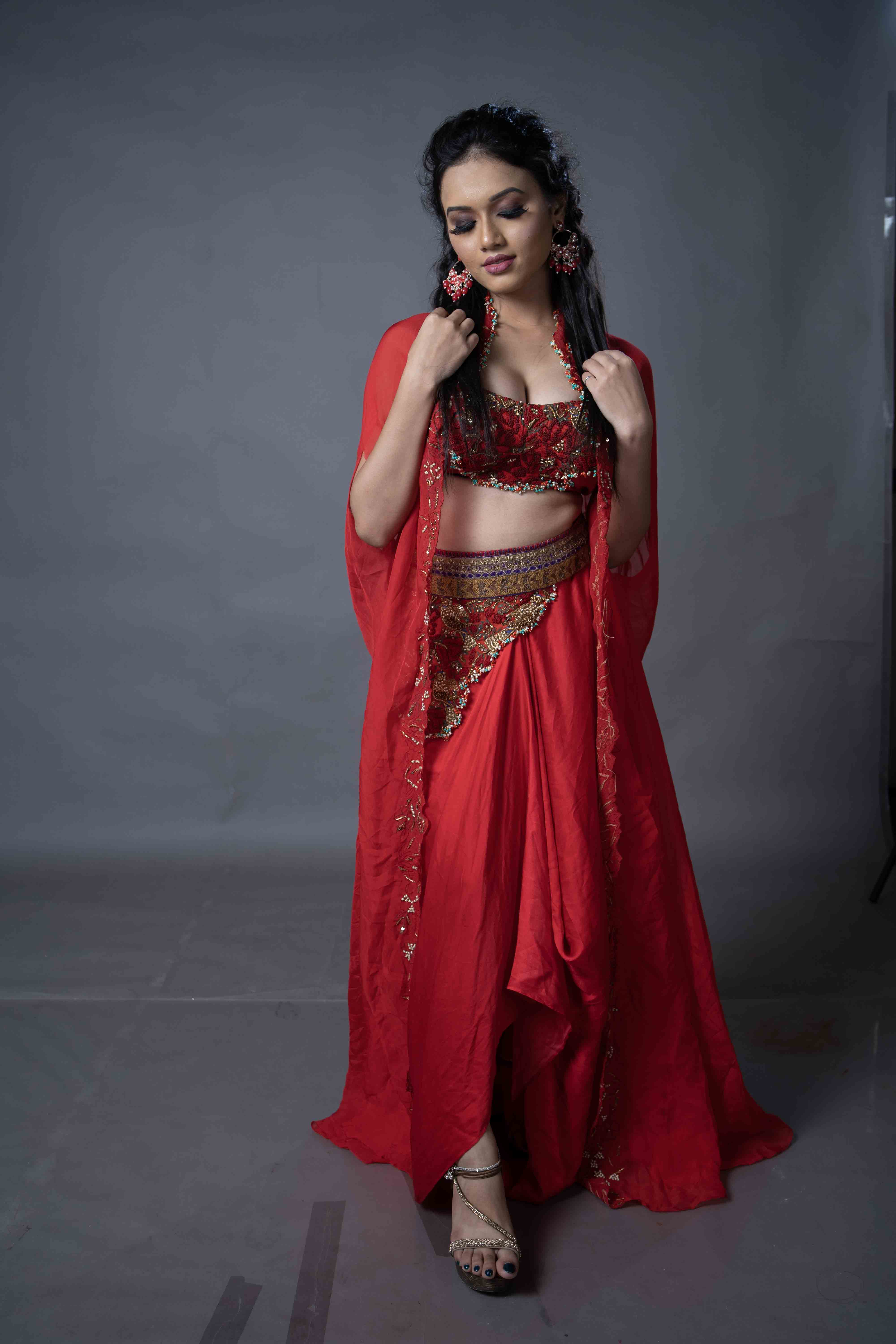 Red 3 pic dress 