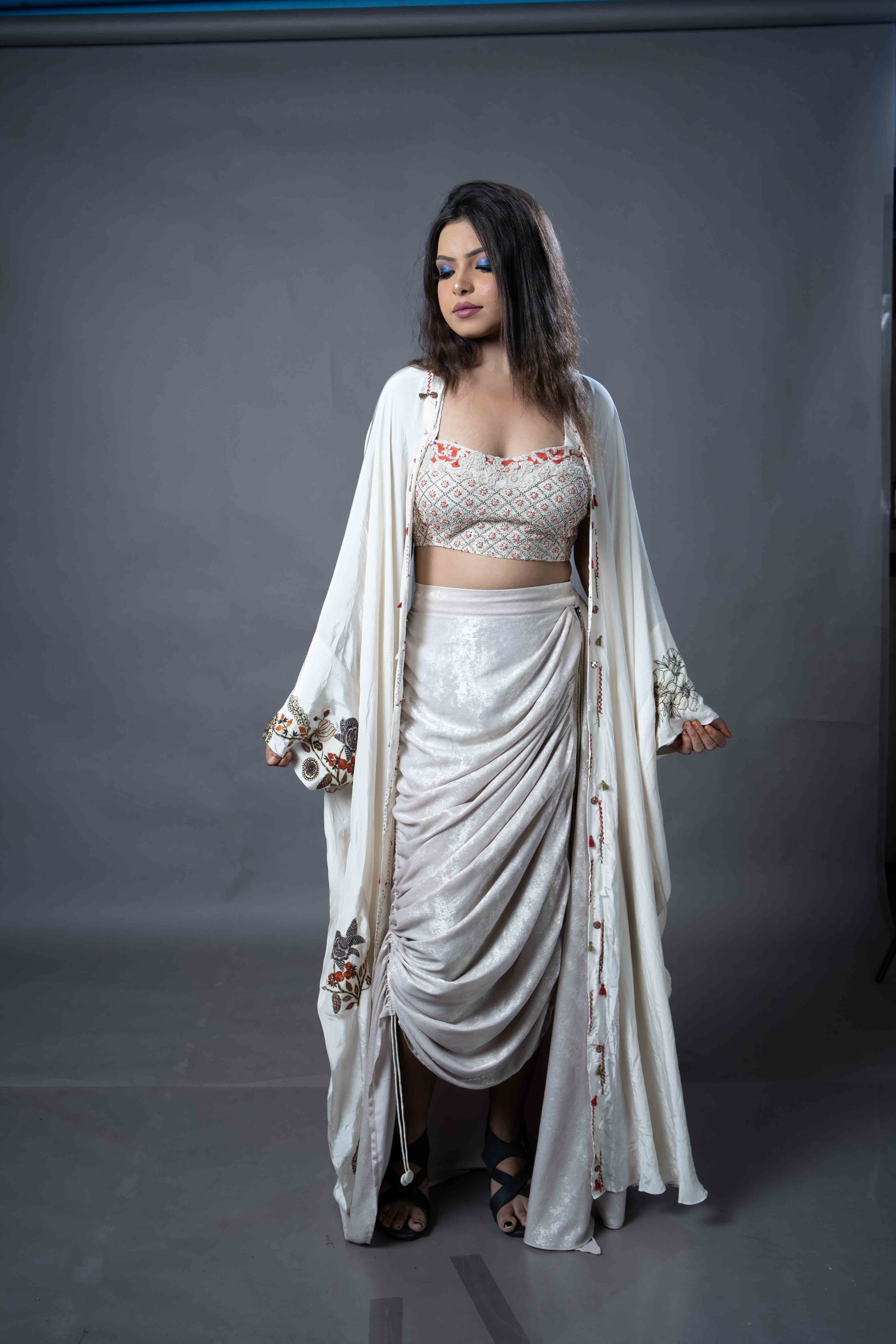 white long dress