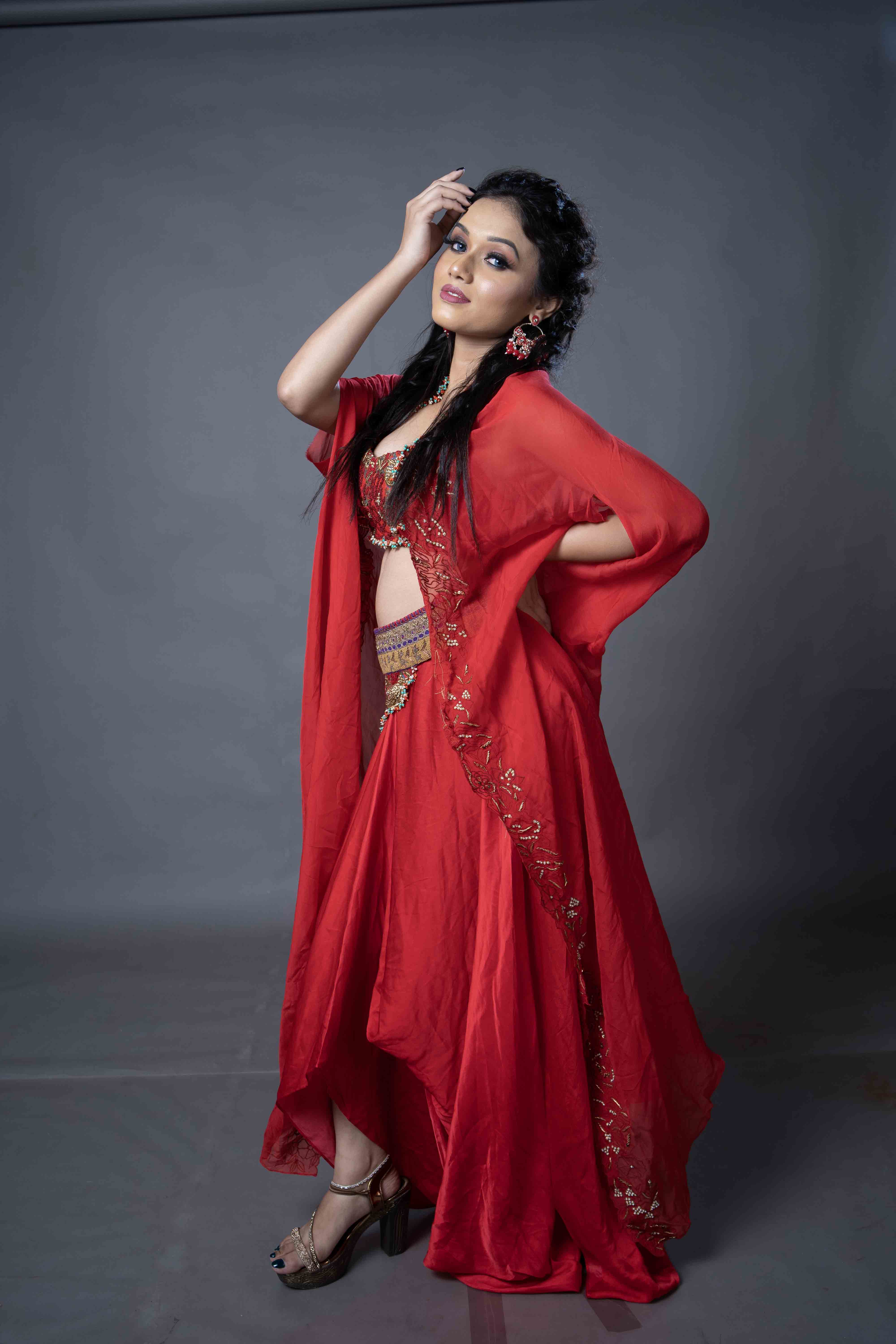 Red 3 pic dress 