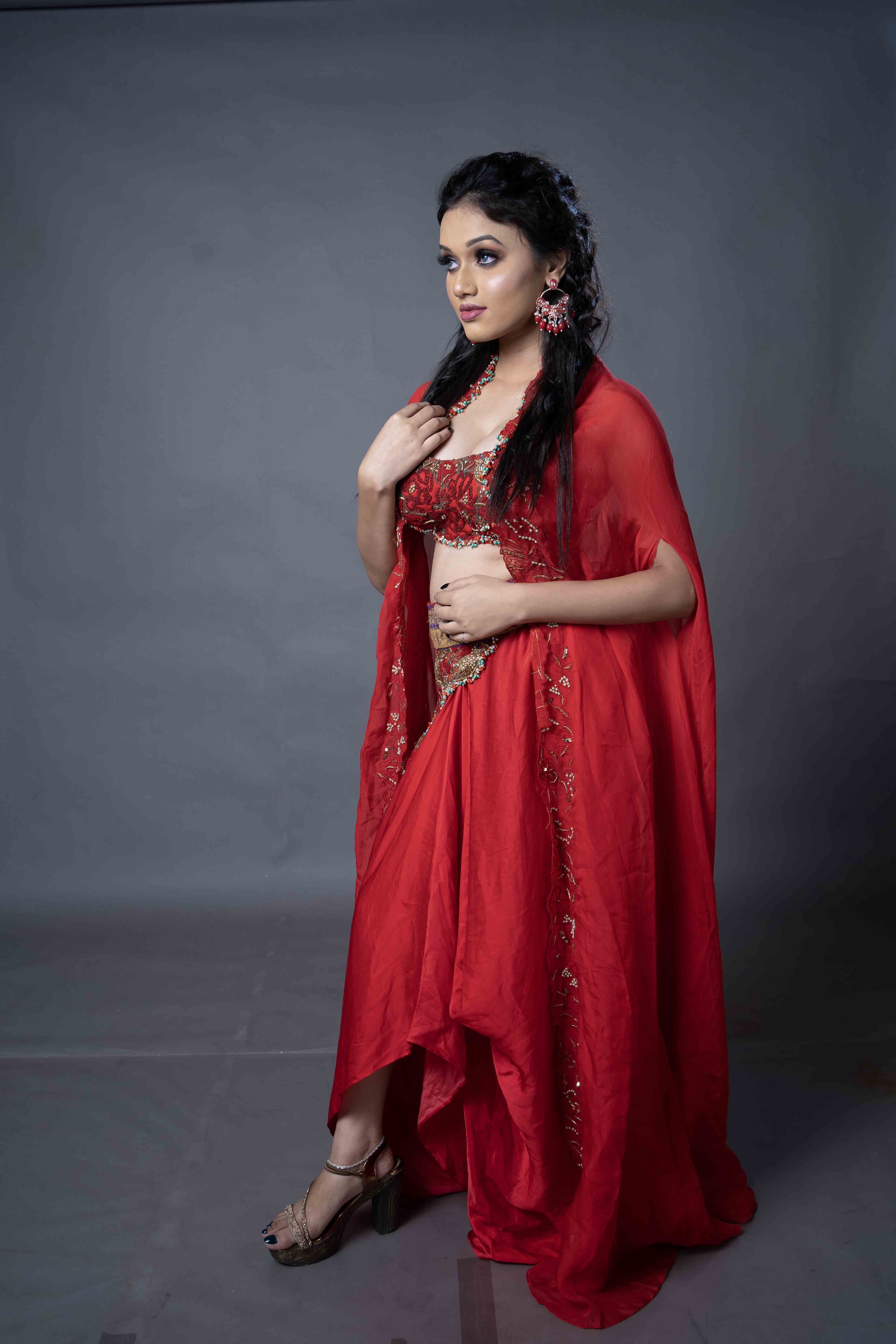 Red 3 pic dress 