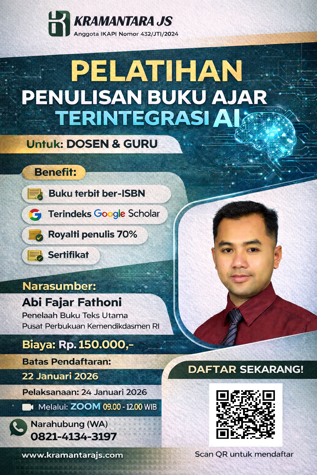 Pelatihan Penulisan Buku Ajar Terintegrasi AI