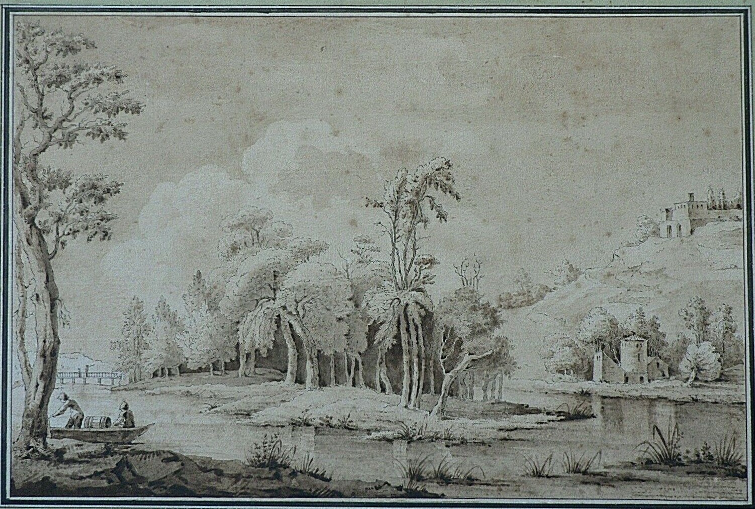 ECOLE FRANCAISE DU XVIIIe- Paysage Fluviale