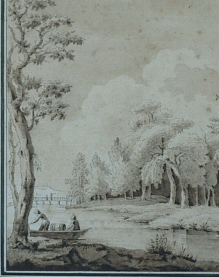 ECOLE FRANCAISE DU XVIIIe- Paysage Fluviale