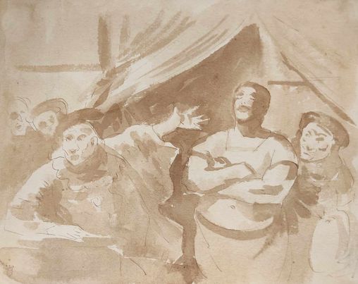 HONORE DAUMIER 1808-1879 Hercule de foire