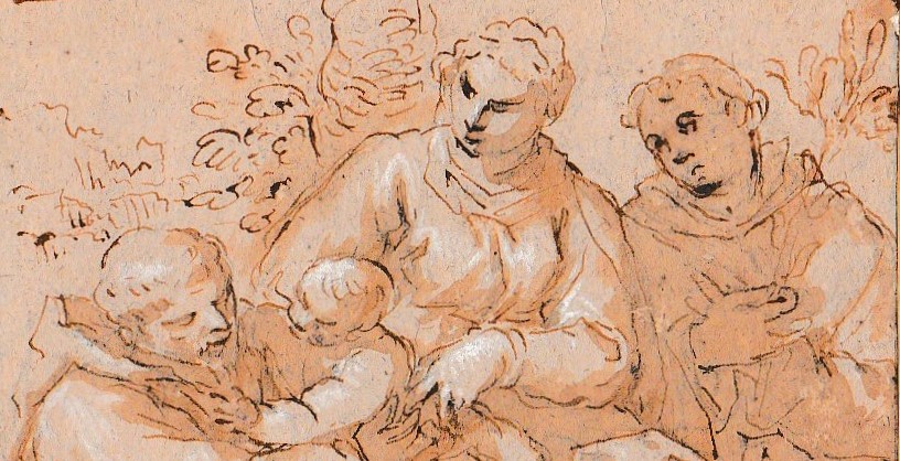 PALMA GIOVANE 1544-1628 Vierge a l'enfant accompagnée de Saints