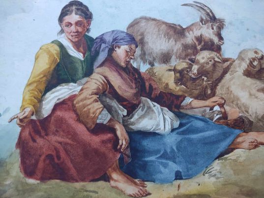 RICARDO BARABANDY bergères et troupeau