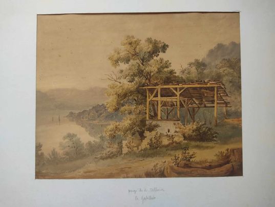 FRANCOIS-AMEDEE GABILLOT 1818-1876 presqu'ile de Talloires