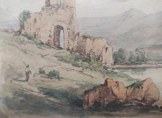 ECOLE FRANCAISE DU XIXe siècle- Paysage du sud 