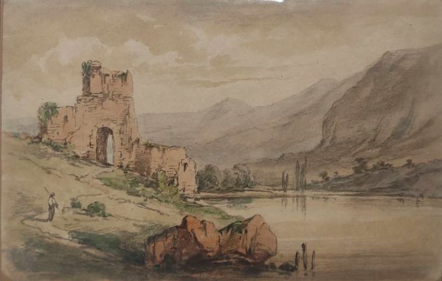 ECOLE FRANCAISE DU XIXe siècle- Paysage du sud 