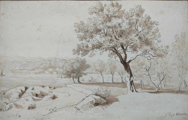 JEAN AIME SAINT CYR GIRIER paysage de bord de mer