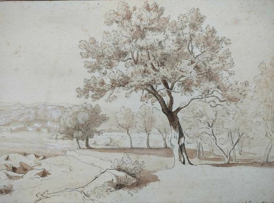 JEAN AIME SAINT CYR GIRIER paysage de bord de mer