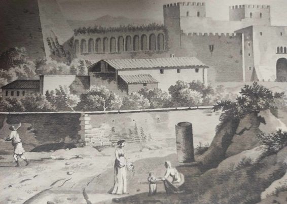 VUE DE LA PYRAMIDE CAIUS CESTIUS A ROME- CONSTANT BOURGEOIS 1767-1841