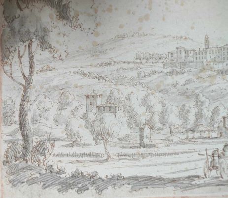 PAYSAGE VUE DE LA VILLA MONDRAGONE XVIIe