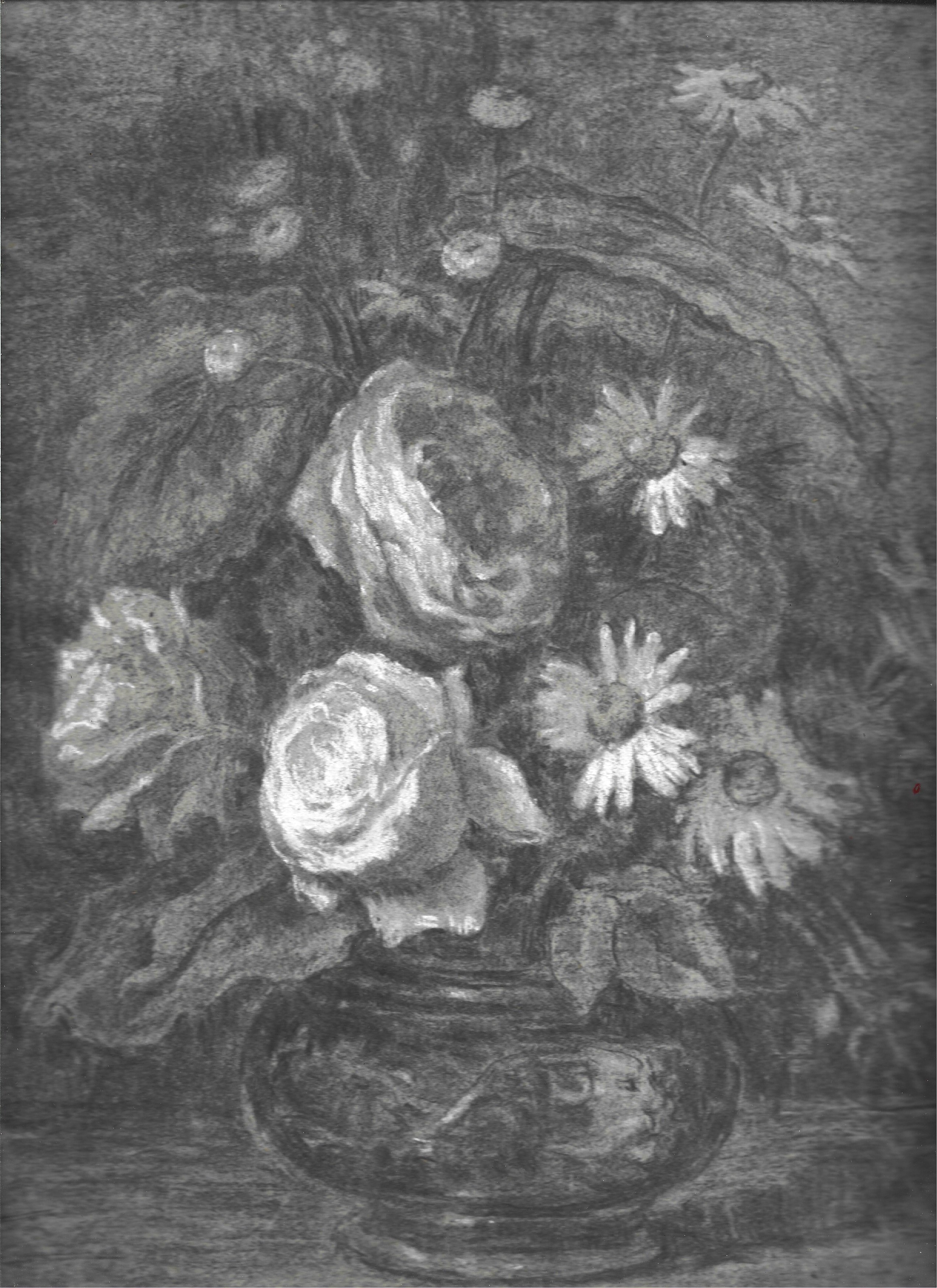 BOUQUET DE FLEURS XIXe école de Barbizon