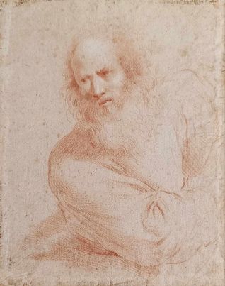 GIOVANNI FRANCESCO BARBIERI 1591-1666 Moise tenant les tables de la loi