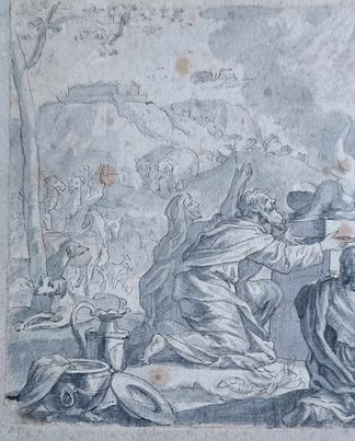 FRANCESCO SOLIMENA attribué a - Le sacrifice de Noe 
