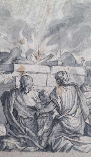 FRANCESCO SOLIMENA attribué a - Le sacrifice de Noe 