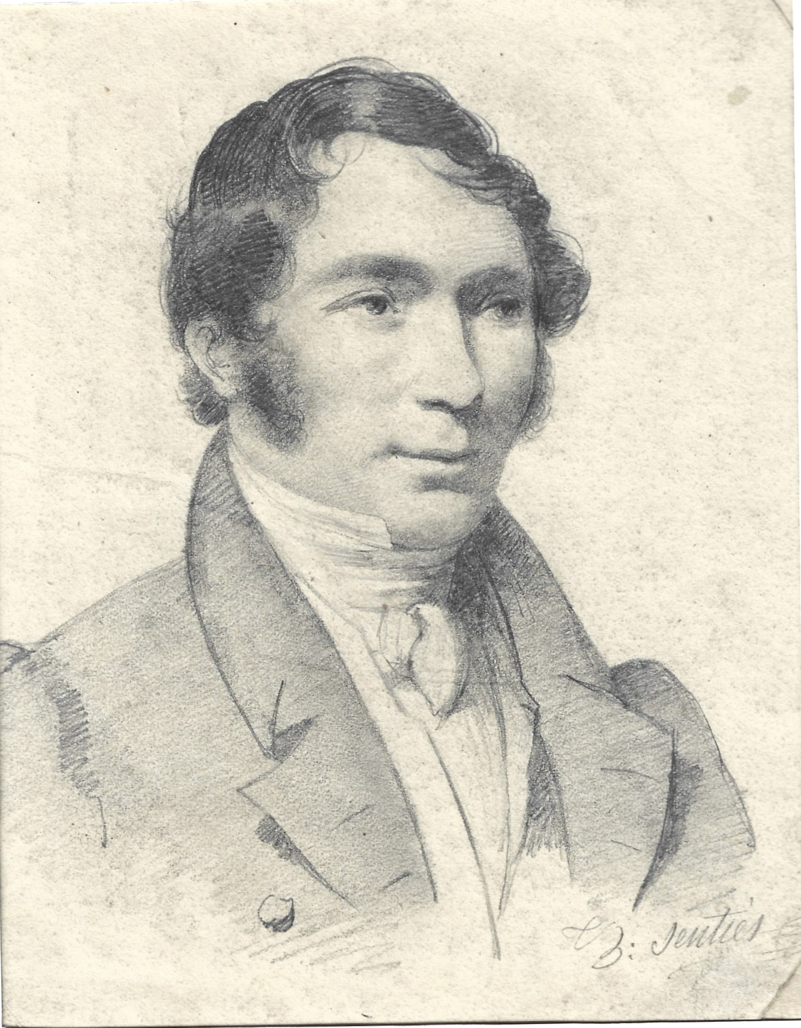 PIERRE-ASTHASIE-THEODORE SENTIES portrait d'homme