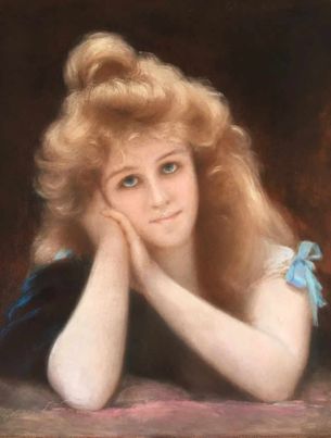 GABRIEL FERRIER PORTRAIT DE FEMME 