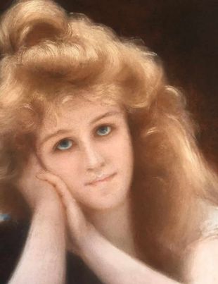 GABRIEL FERRIER PORTRAIT DE FEMME 