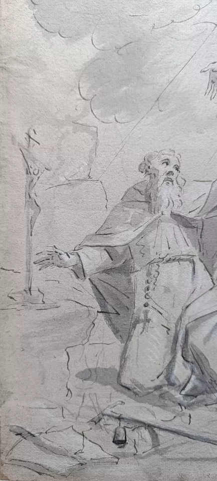 Ecole italienne du XVII ème - LA TENTATION DE SAINT ANTOINE