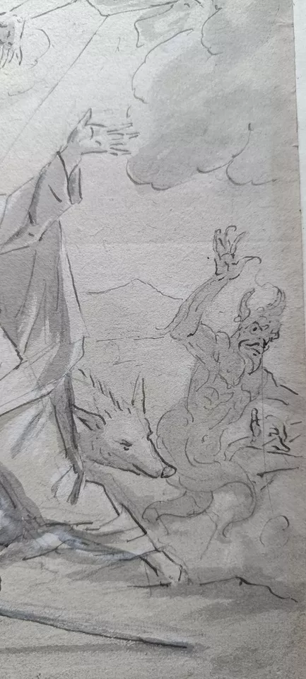 Ecole italienne du XVII ème - LA TENTATION DE SAINT ANTOINE