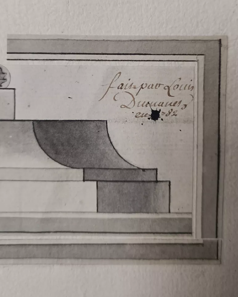 ECOLE FRANCAISE DU XVIIIe - projet de pendule a cercle tournant