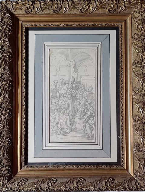 ECOLE ITALIENNE DU XVIIè-Présentation de l'enfant jésus au Temple