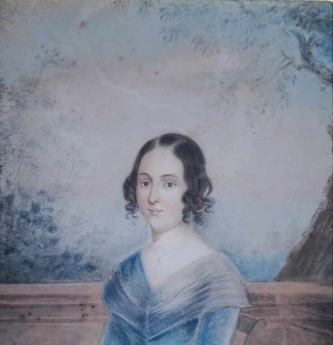 ECOLE ANGLAISE DU XIX EME- portrait de femme