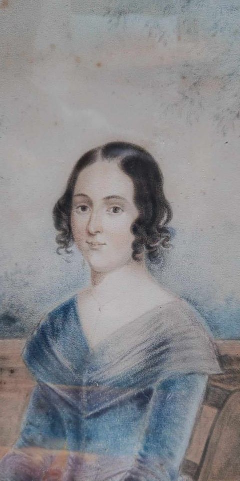 ECOLE ANGLAISE DU XIX EME- portrait de femme