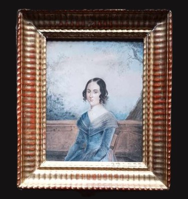 ECOLE ANGLAISE DU XIX EME- portrait de femme