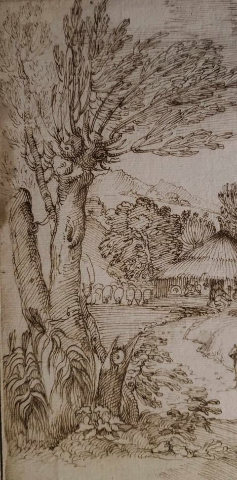 GIOVANNI FRANCESCO GRIMALDI 1606-1680 Paysage a la ferme