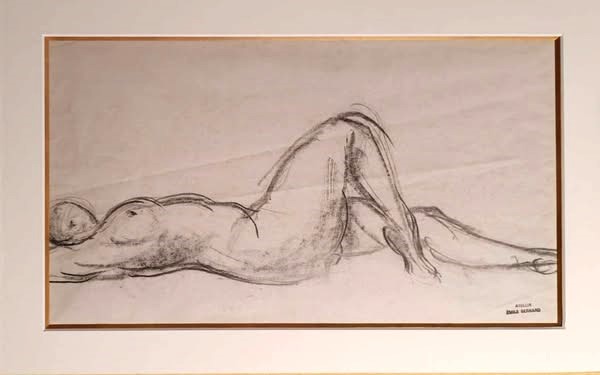 EMILE BERNARD-1868-1941- étude de nue