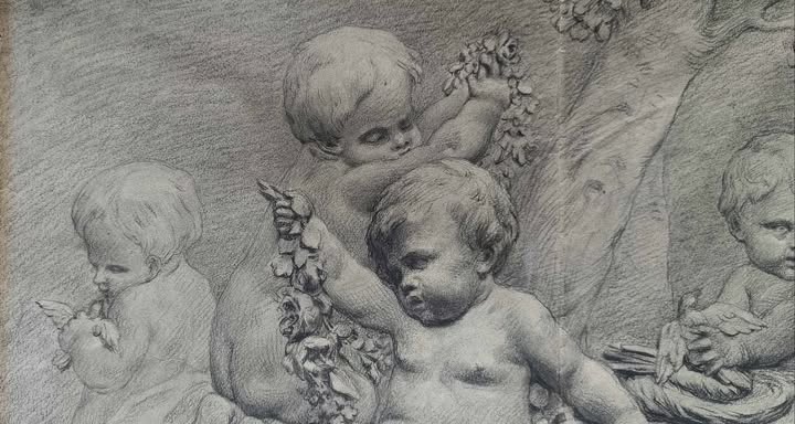 Cercle de Piat Sauvage -Études de putti 