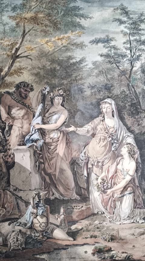 Jean-Jacques François le Barbier 1736-1826-Offrande au Dieu Pan