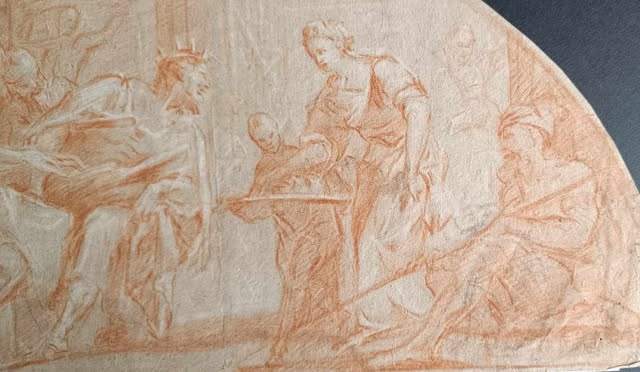 ECOLE ITALIENNE DU XVII-ème- Salomé Présentant a Hérode la tête de Saint Jean Baptiste