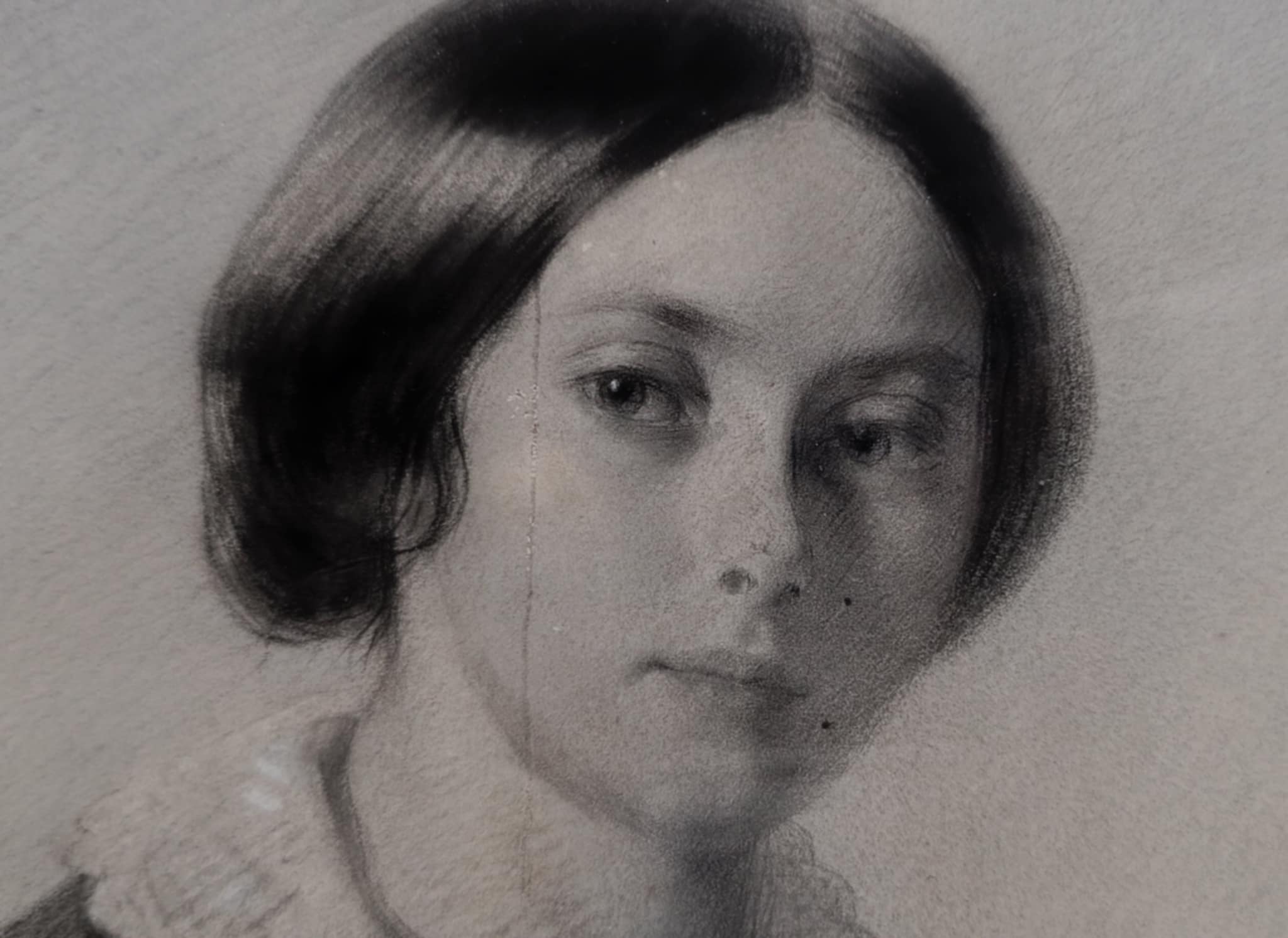 Ecole Française du XIXe- Portrait Dame de la famille de Carné Domaine de Kerouzien sur l'Odet -Par Auguste Goy 1812-1875