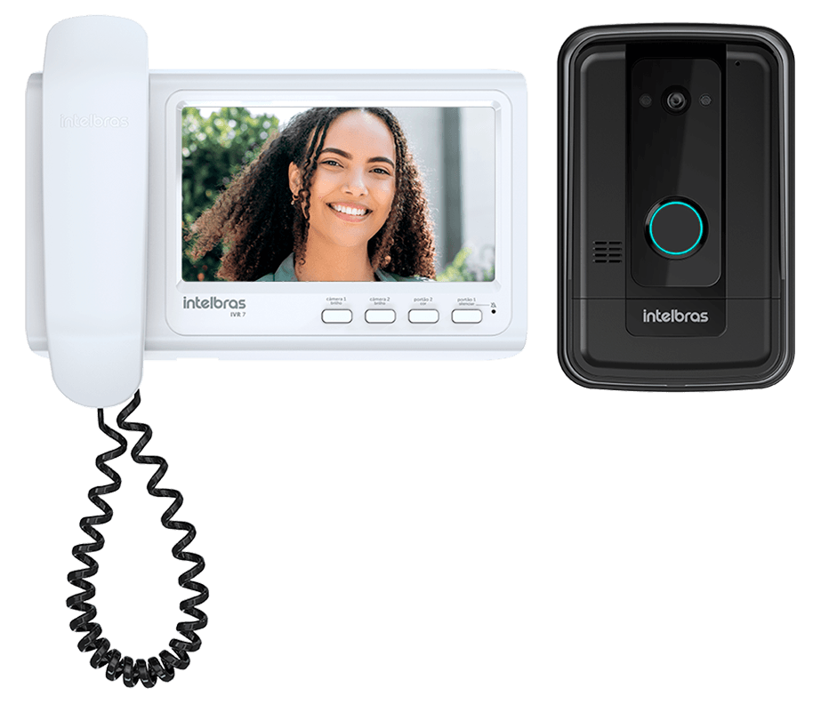 Interfone Residencial Vídeo Porteiro -  Intelbras IVR7 - Com Leitor de TAG