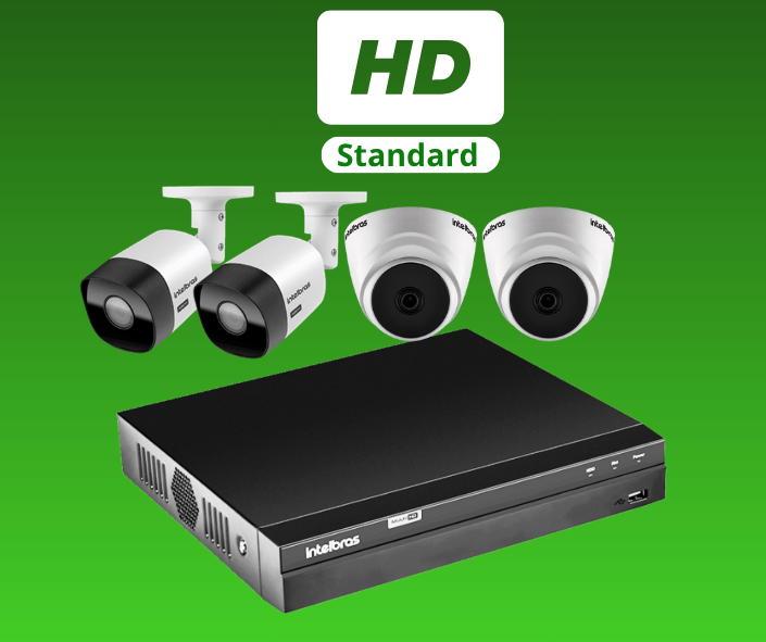 Kit de Câmeras de Segurança HD (4 Câmeras)