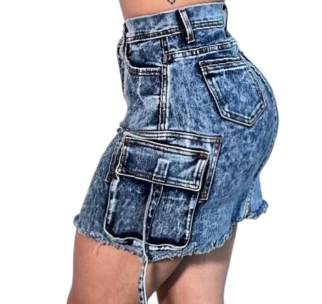 FALDA CARGO MEZCLILLA