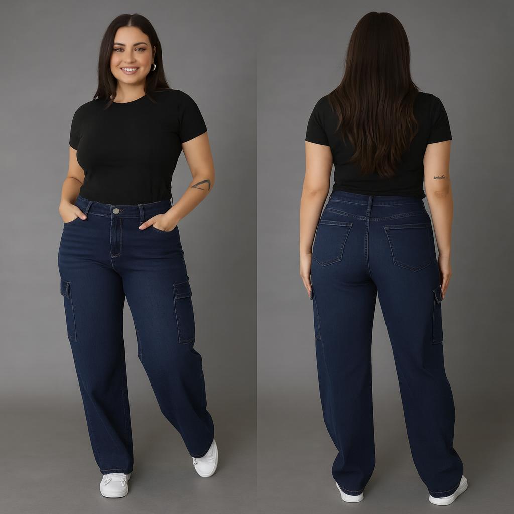 Pantalón de mezclilla cargo