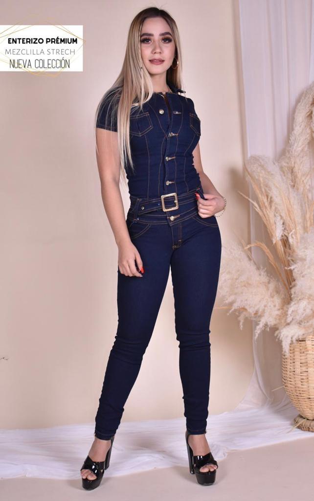 Enterizo de mezclilla stretch