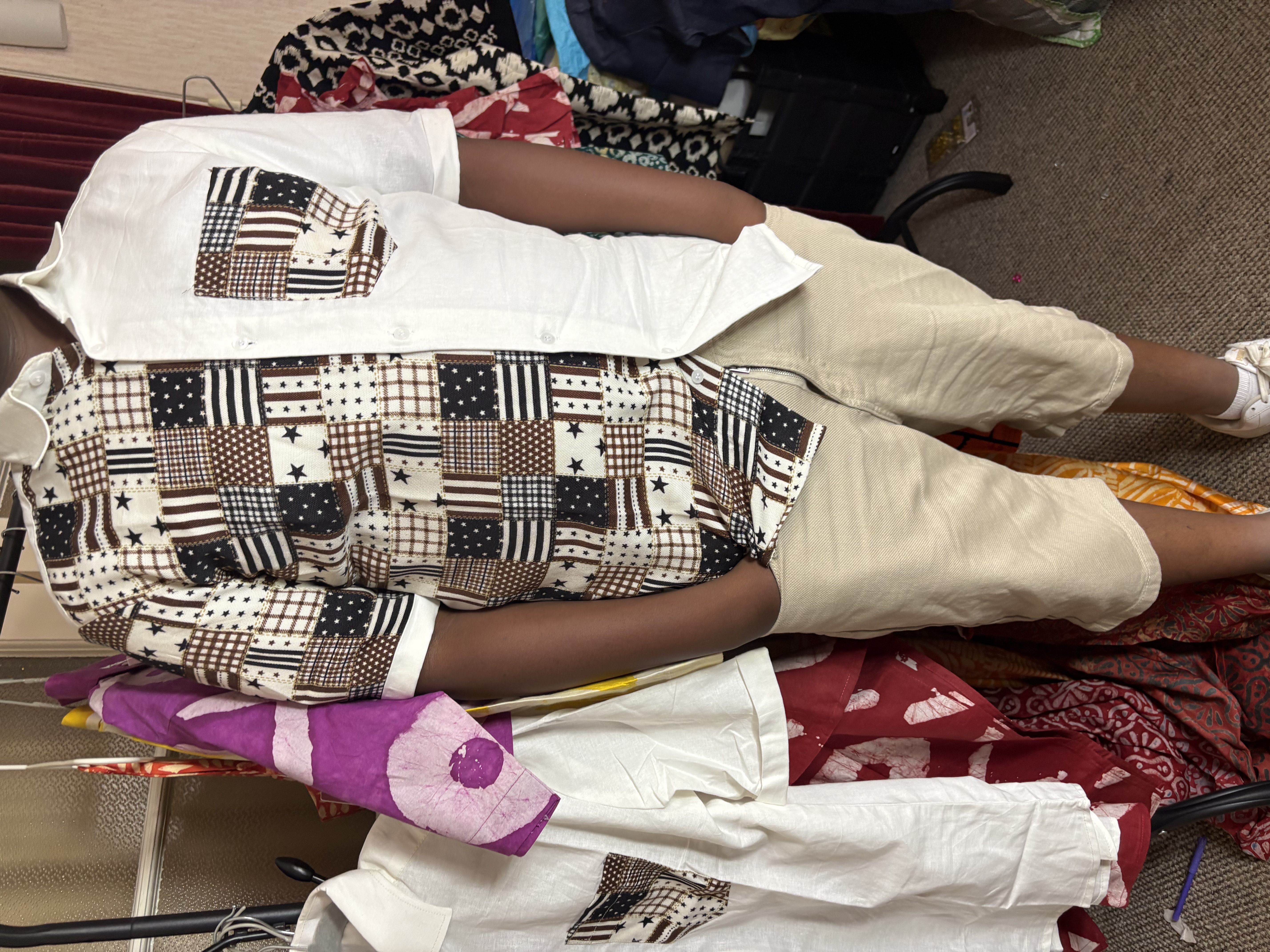 Patchwork Short Sleeve Shirt