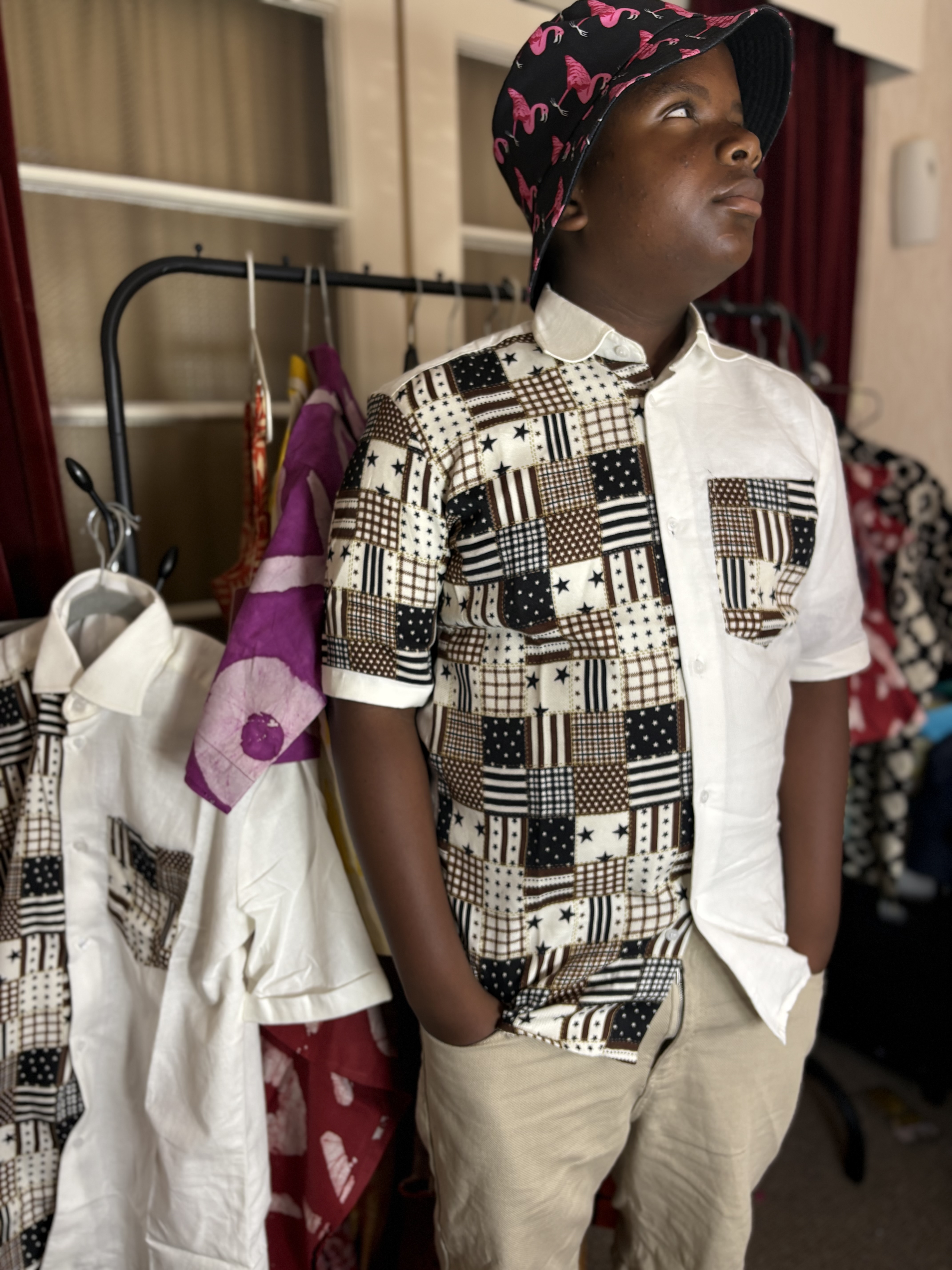 Patchwork Short Sleeve Shirt