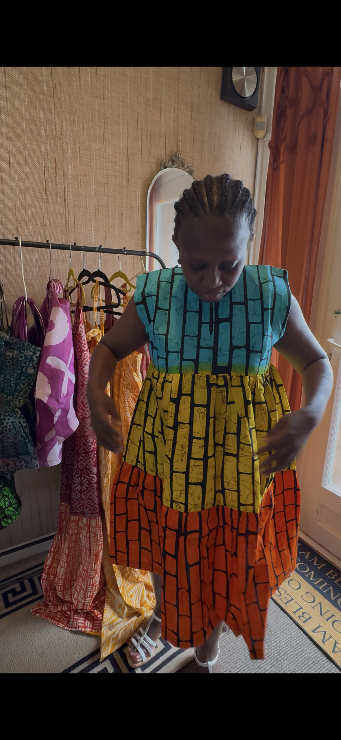 Colorful Patchwork Sleeveless Dress