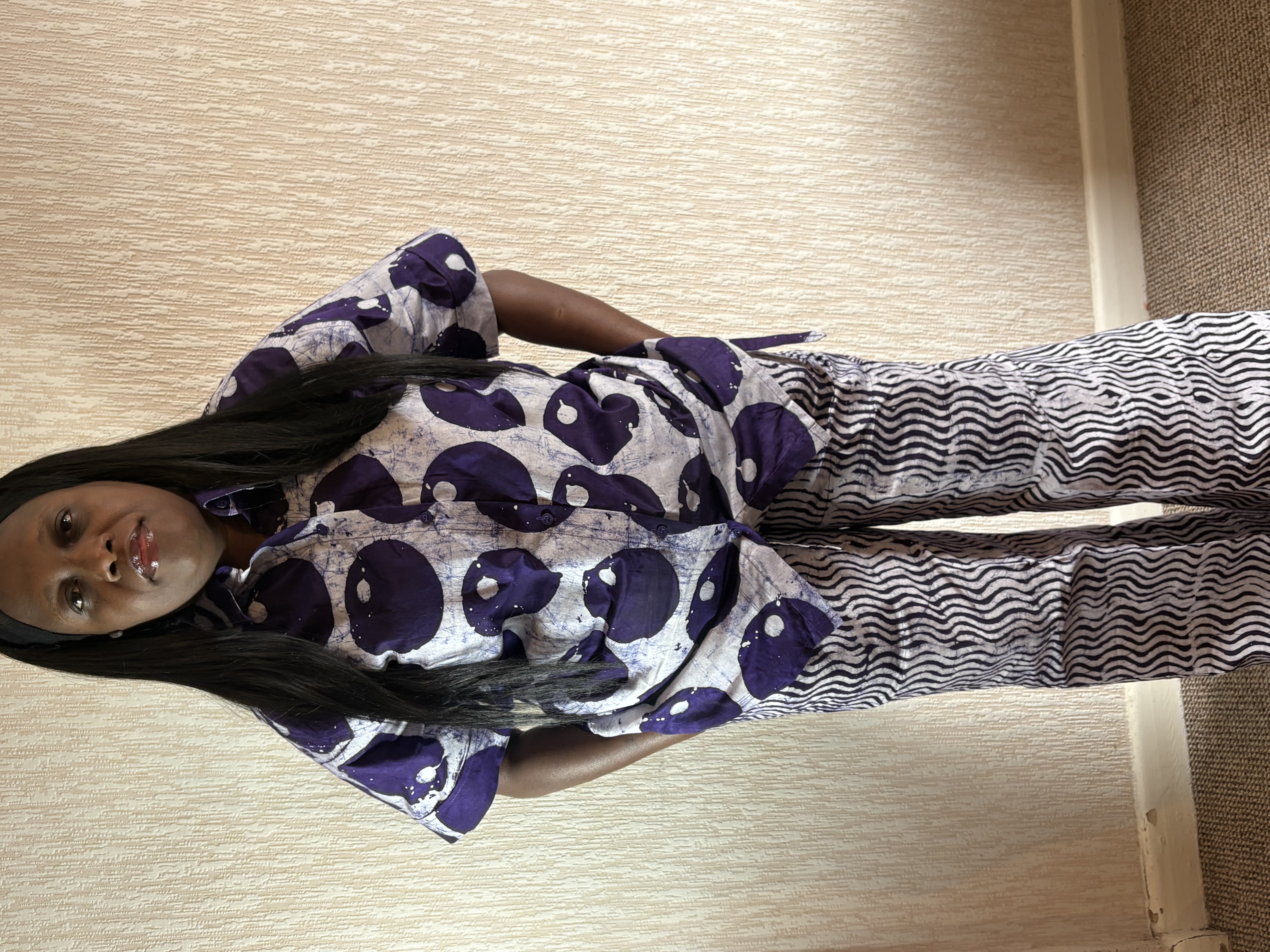 African Print Two-Piece Outfit