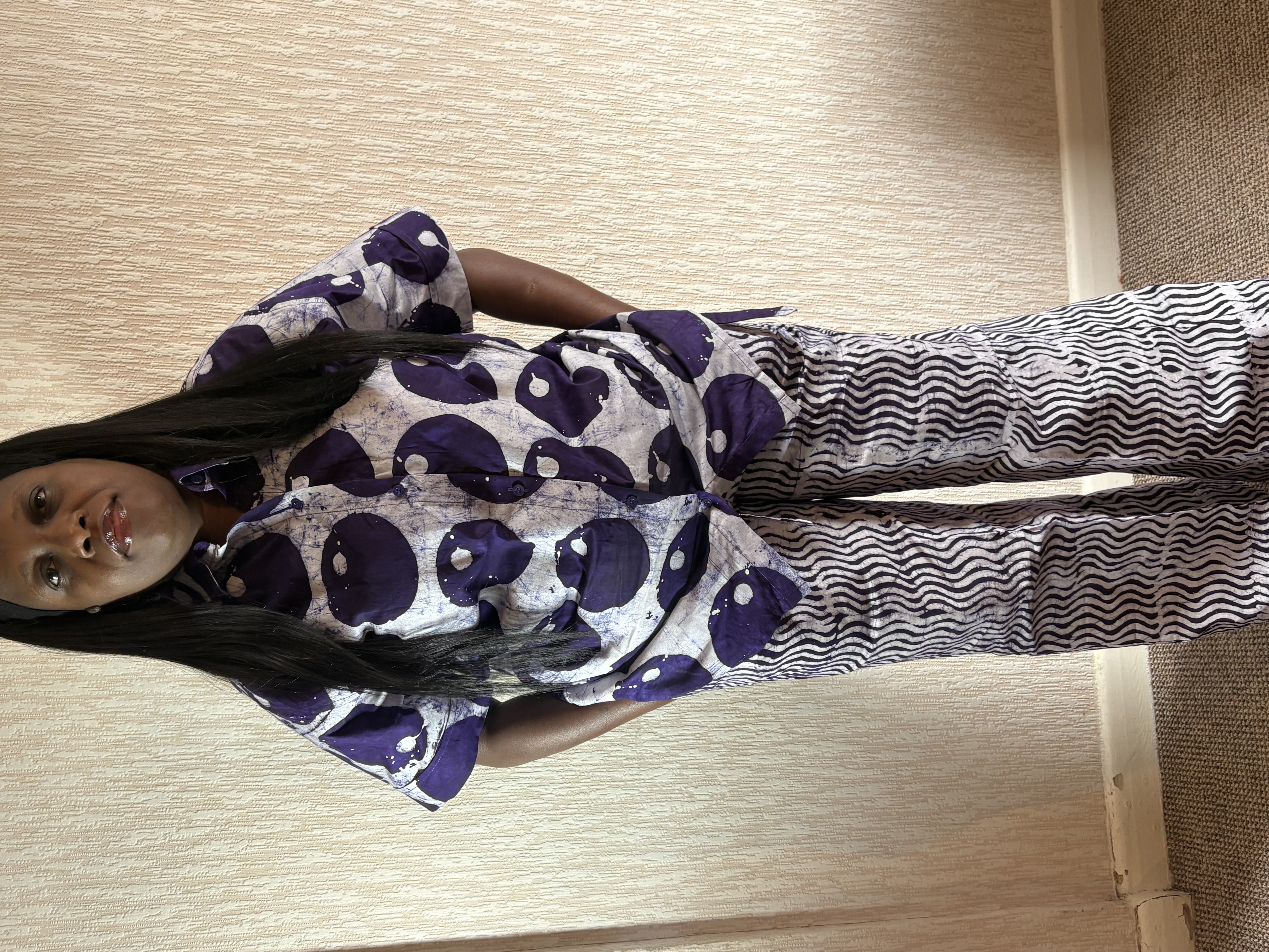 African Print Two-Piece Outfit