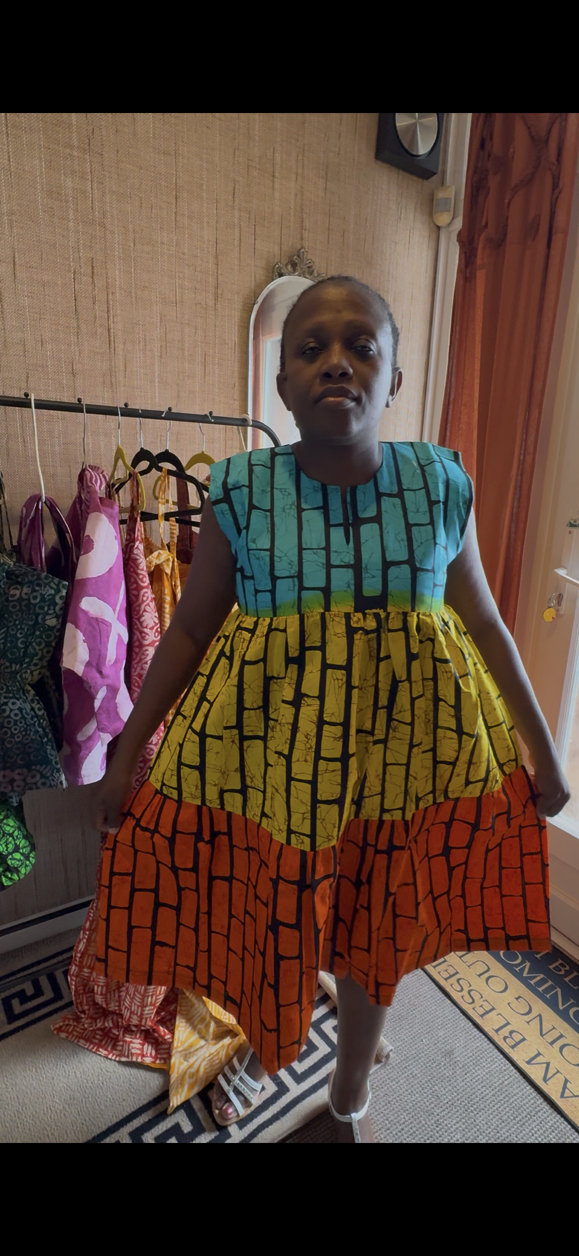 Colorful Patchwork Sleeveless Dress
