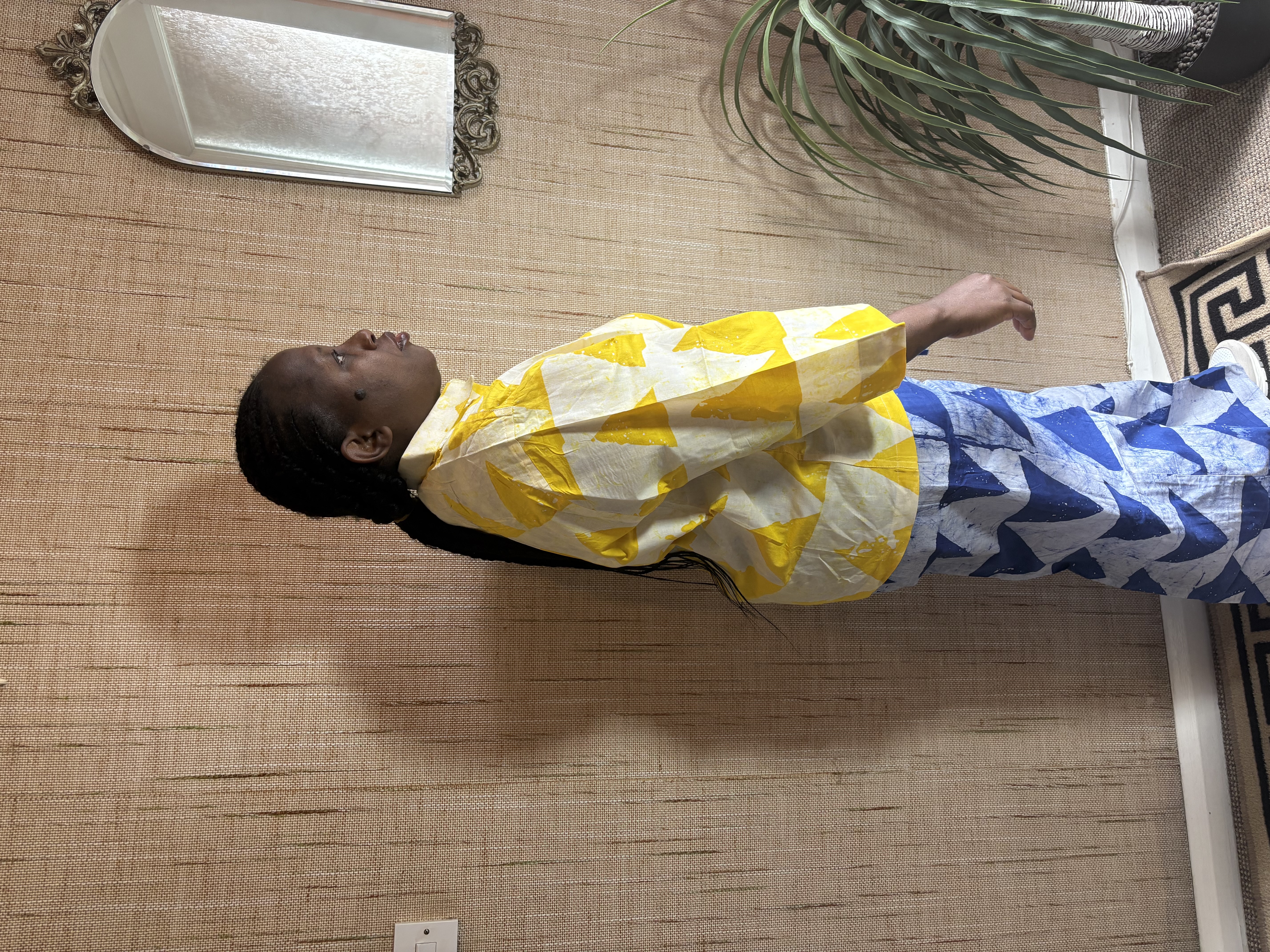 Geometric Patterned Two-Piece Outfit