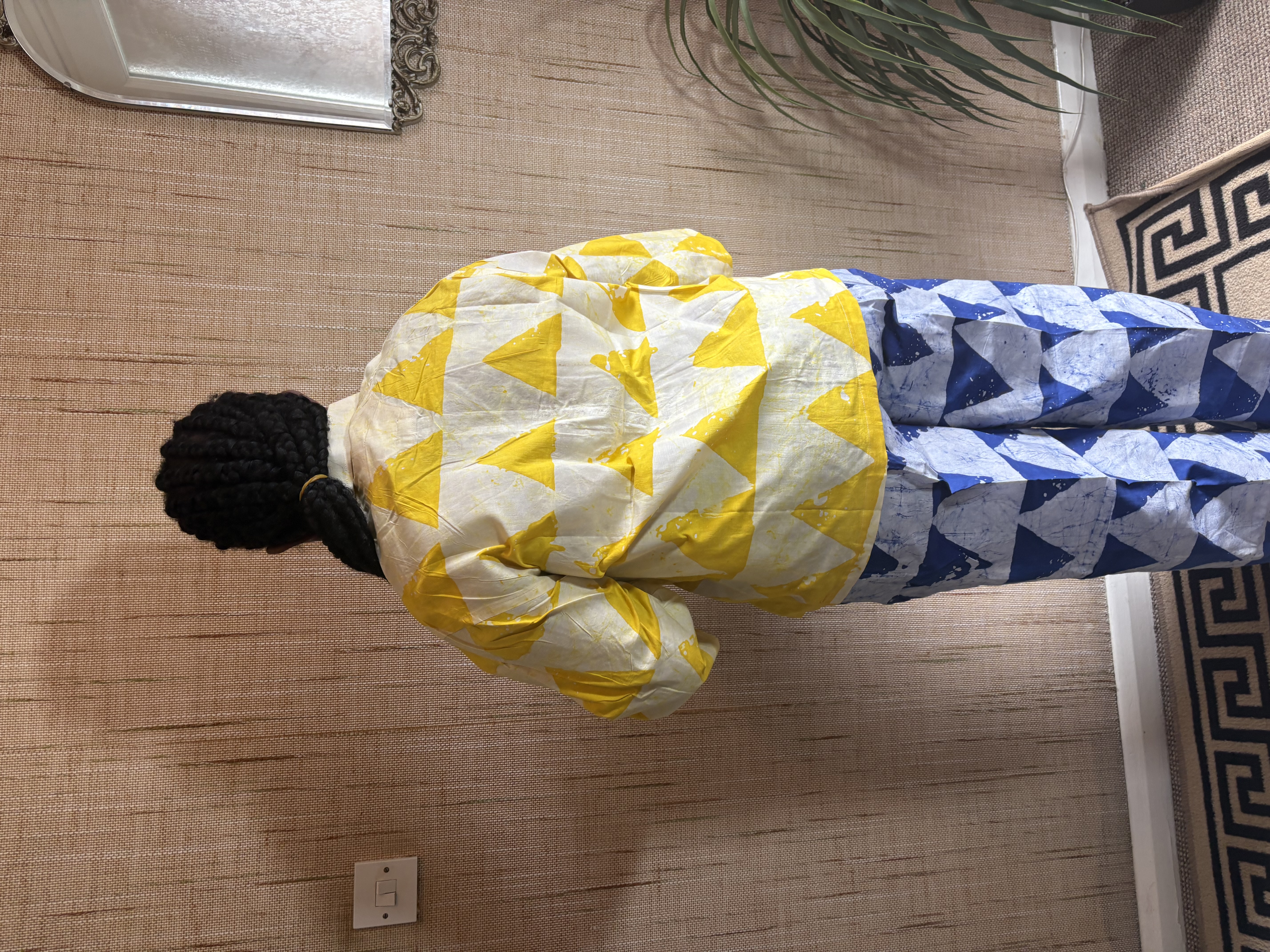 Geometric Patterned Two-Piece Outfit